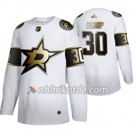 Dallas Stars Trikot Ben Bishop 30 Adidas 2019-2020 Golden Edition Weiß Authentic - Herren
